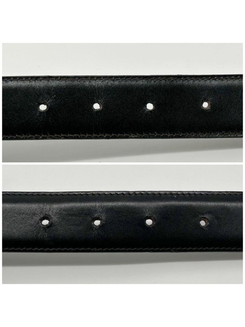 Gucci Vintage Belt Gold and Black Leather - Picture 6 of 9